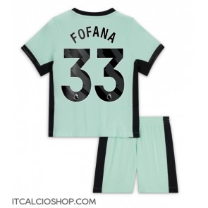 Chelsea Wesley Fofana #33 Terza Maglia Bambino 2023-24 Manica Corta (+ Pantaloni corti)